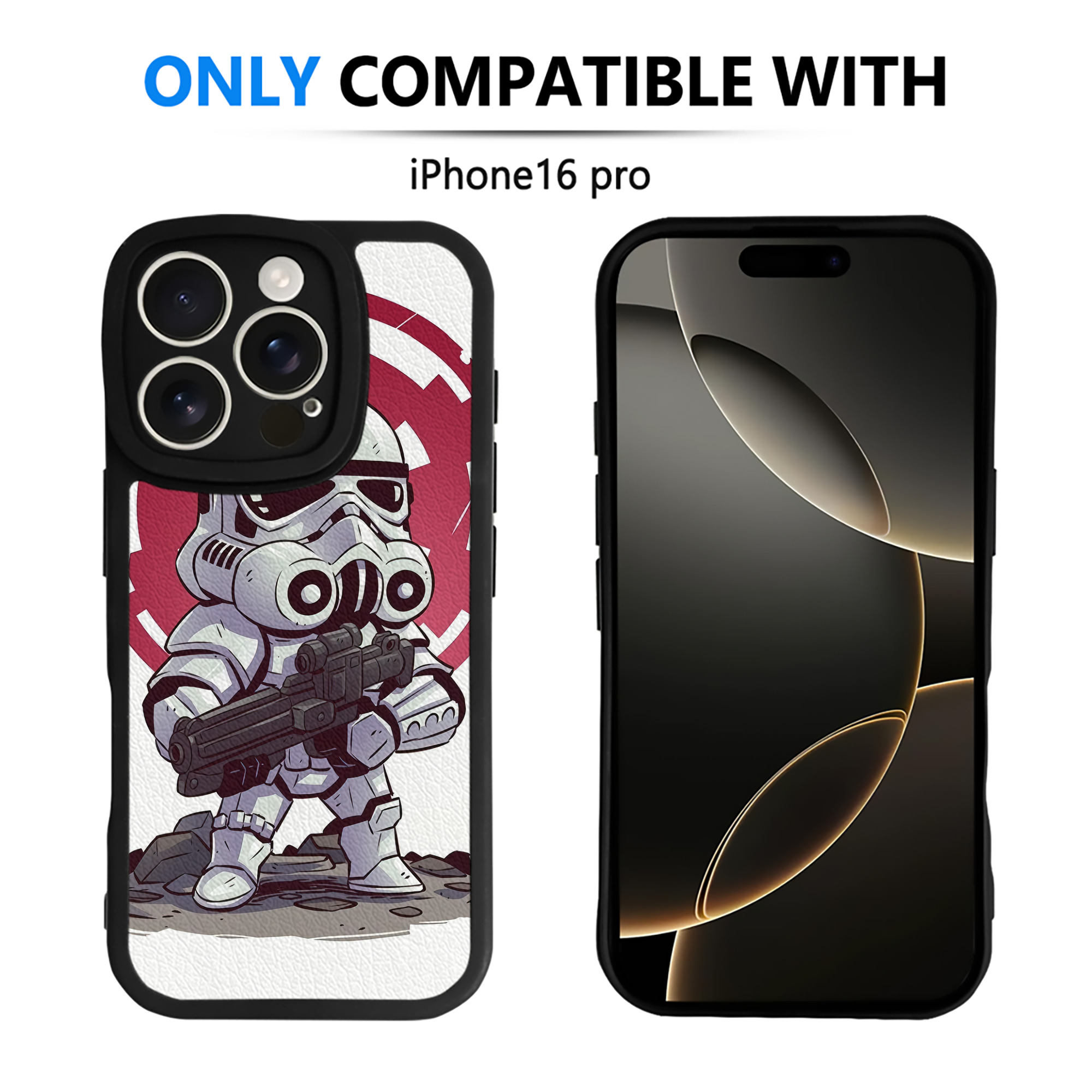 （画像用） スター・ウォーズ Star Wars 【iPhone 16シリーズ対応】シリコンスマホケース（レザー調） 材質：シリコン